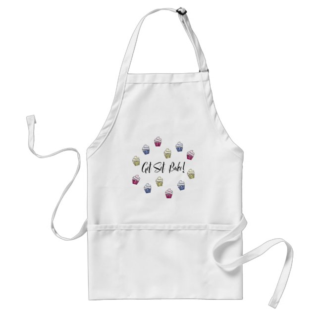 Avental Prepare para assar cupcakes coloridos (Frente)