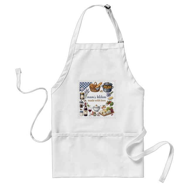 Avental Presente Fofo de Cozinha para Mãe que Ama Cozinhar (Frente)