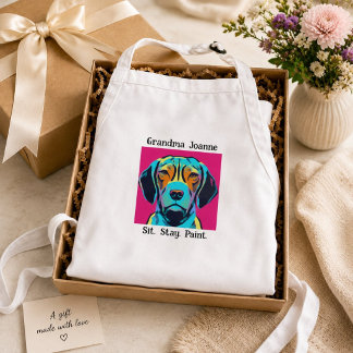 Avental Presente Personalizado para Amantes de Cães Artist