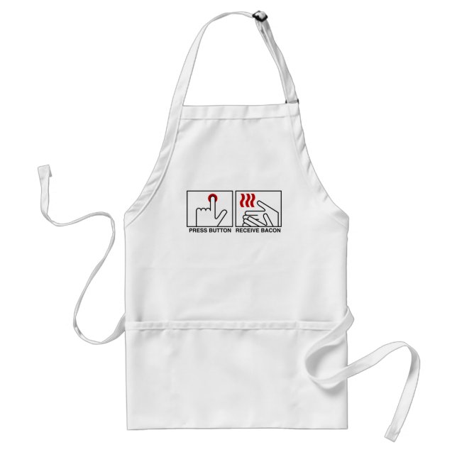 Avental PRESSIONE BOTÃO RECEBIR diagrama BACON (Frente)