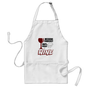 Avental Previsão de fim de semana Nuvem 100% Chance de Vin