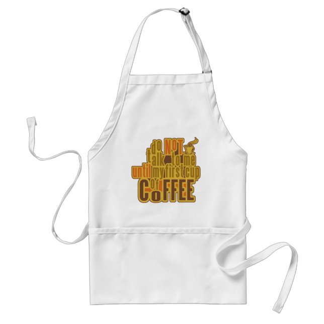 Avental PRIMEIRA placa COFFEE - escolha estilo, cor (Frente)