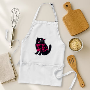 Avental Primeiro De Tudo Sou Um Delicioso Gato Preto Rugid