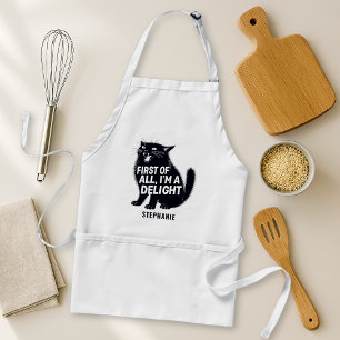 Avental Primeiro De Tudo Sou Um Delicioso Gato Preto Rugid