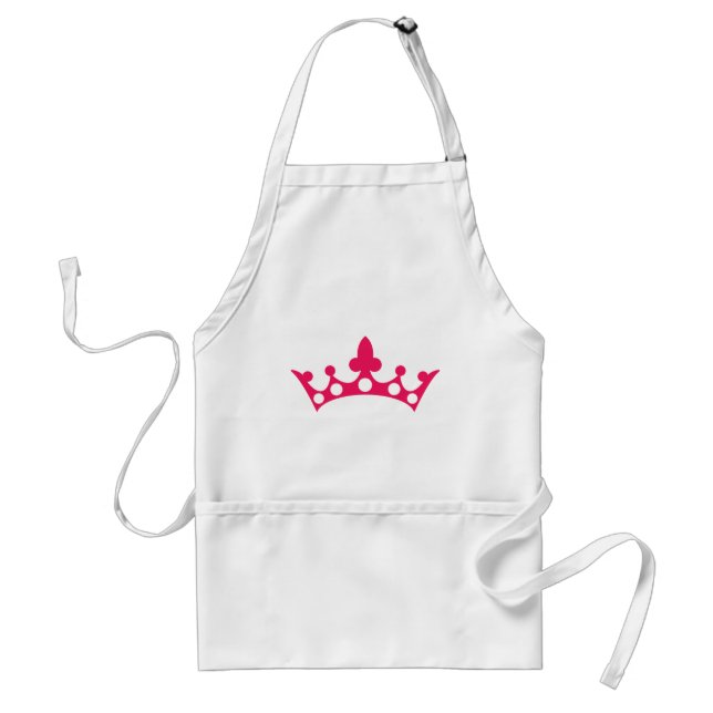 Avental Princesa Rosa Tiara (Frente)