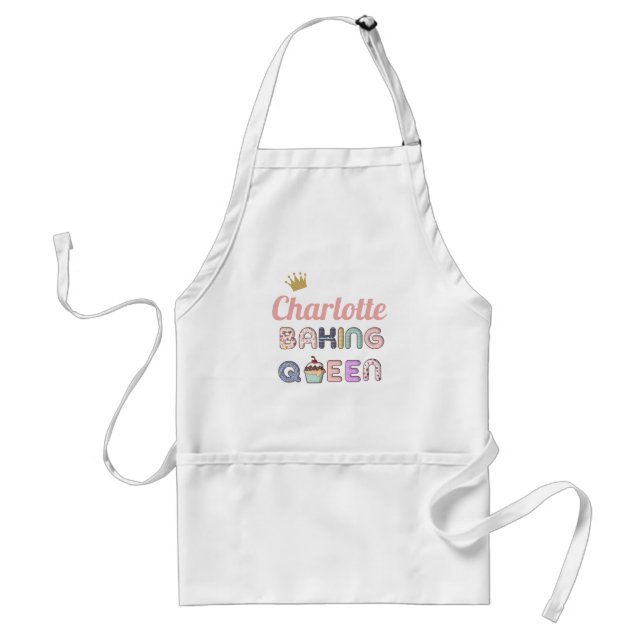 Avental Pron Adulto Rainha Baking Personalizado (Frente)