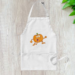 Avental Pumpkin em Execução<br><div class="desc">Uma abóbora com rosto correndo. Esta design parece realmente eficaz nestes Apron</div>