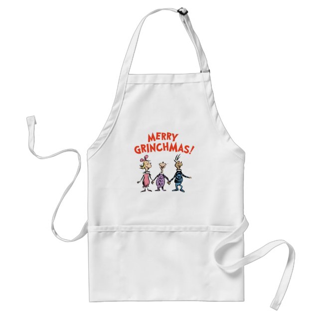 Avental Quem está de mãos dadas Merry Grinchmas (Frente)