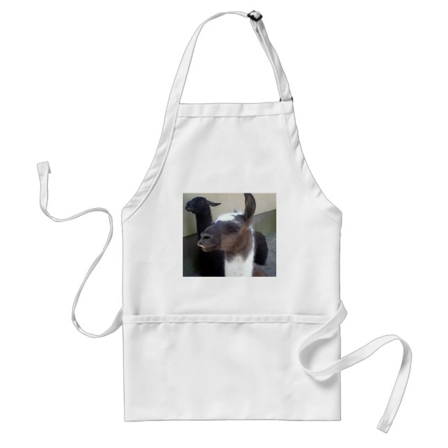 Avental Quem sou eu? Zoo Llama design (Frente)