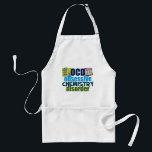 Avental Química engraçada<br><div class="desc">Presente engraçado do professor da química que lê a desordem obsessiva da química de OCD ao lado do cheio das taças da ciência dos produtos químicos para uma experiência. Um major legal da química atual para um cientista.</div>