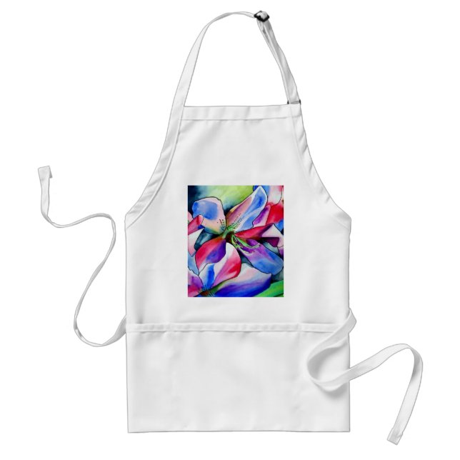 Avental Rainbow Azalea flor original de aquarela (Frente)