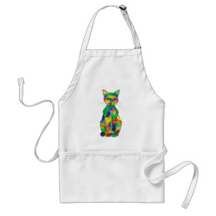 Avental Rainbow Cat Apron