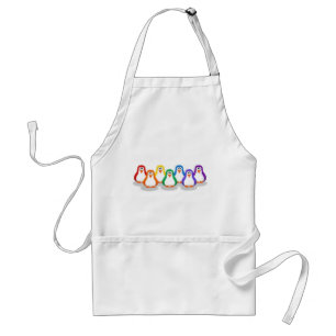 Avental Rainbow Penguins Apron