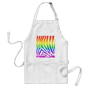 Avental Rainbow Zebra Pattern