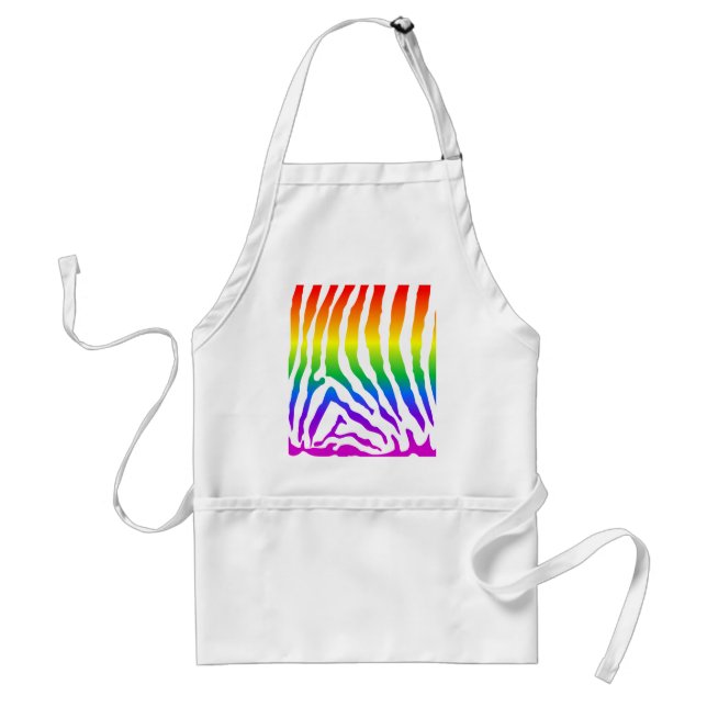 Avental Rainbow Zebra Pattern (Frente)