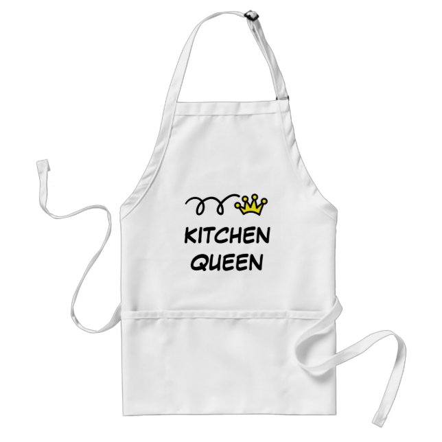 Avental Rainha da Cozinha Aprons | Cozinhar e humor de pan (Frente)