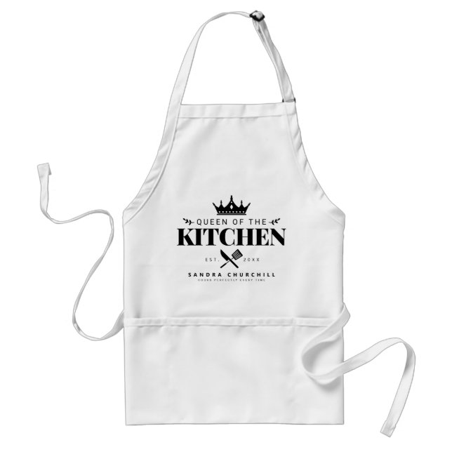 Avental Rainha da Cozinha Senhora Chef Personalizada (Frente)