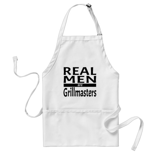 Avental Real Men Are Grillmasters BBQ Cooking Steaks Grill (Frente)