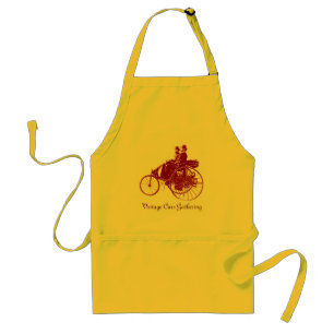 Avental Recolha de carros vintage, amarelo-acastanhado