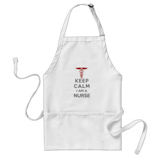 Avental Red Caduceus Fique Calmo Eu sou enfermeira