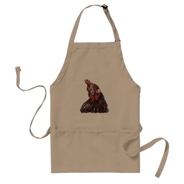 Avental Red Green Rooster Painting Apron (Frente)