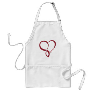 Avental Red Love Heart Apron