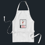 Avental Reindeer De Natal Em Um Whimsical Suéter Feio<br><div class="desc">Apron com uma bela ilustração branca de uma rena de Natal engraçada em um suéter feio, perfeito para o feriado. Ele está de pé em duas pernas e balançando olá. Ele tem grandes galhadas e um boné de inverno verde e bonito. O texto abaixo diz Feliz Natal em letra manuscrita,...</div>