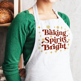 Avental Retro Groovy Baking Spira Brilhante Natal