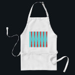 Avental Retro Red e Turquoise Dots Apron<br><div class="desc">Quem quer que tenha dito, "Ponto, não muito", nunca viu este Retro Red e Turquoise Dots Apron. Ele apresenta um fundo aqua com filas de círculos vermelhos vibrantes e turquesas em tamanhos graduados. Este padrão inspirado na vintage é como as bonecas nidificadoras russas do mundo bolinhas! É retrô. É caprichoso....</div>