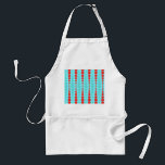 Avental Retro Red e Turquoise Dots Apron<br><div class="desc">Quem quer que tenha dito, "Ponto, não muito", nunca viu este Retro Red e Turquoise Dots Apron. Ele apresenta um fundo aqua com filas de círculos vermelhos vibrantes e turquesas em tamanhos graduados. Este padrão inspirado na vintage é como as bonecas nidificadoras russas do mundo bolinhas! É retrô. É caprichoso....</div>