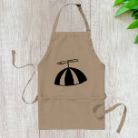 Avental Retrorropropulsor Beanie Whimsical Black and White<br><div class="desc">Cozinhe alguns sorrisos com esta hélice branca de desenho animado da Beanie. Com um design preto e branco divertido, este avental é perfeito para assar, grelhar ou artesanato. Feita a partir de um tecido durável, fácil de limpar, ele adiciona um toque retrô divertido à sua cozinha ou oficina e faz...</div>