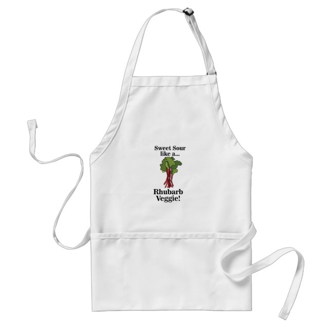 Avental Rhubarb Veggie Comida Engraçado (Frente)