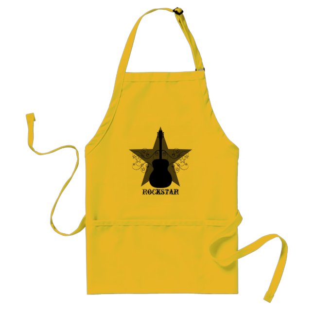 Avental Rico Guitar Star Roda Apron, Preto (Frente)
