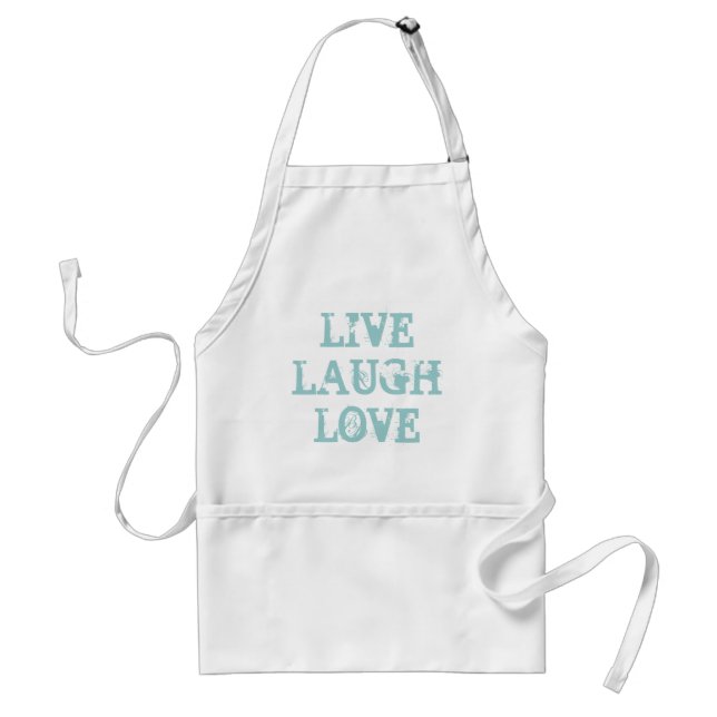 Avental Rir ao vivo amor Cute short baking apron para mulh (Frente)