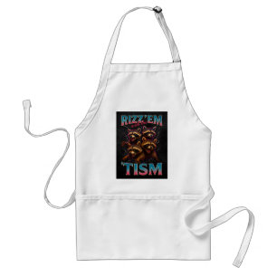 Avental Rizz Em Com O Camiseta Tism Meme Autismo Racoons E