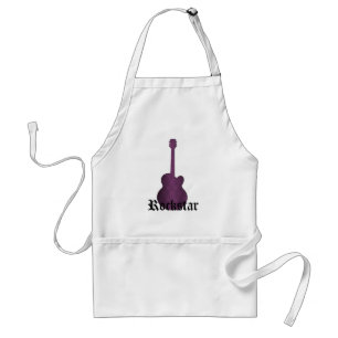 Avental Rockstar Damask Guitar Apron, Roxo