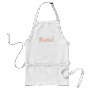 Avental rosa claro de Rosa branca "Rosa o dia todo"