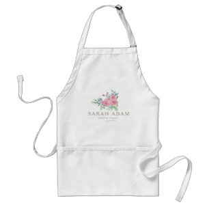 Avental Rosa Floral Garden Apron para Empresas e Trabalho