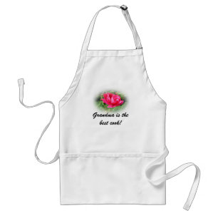 Avental rosa rosa rosa, a avó é a melhor cozinheira