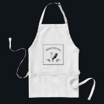 Avental Rotação Rústica do Logotipo Quadrado Personalizada<br><div class="desc">Um avental de cozinha personalizado para mulheres e homens.</div>