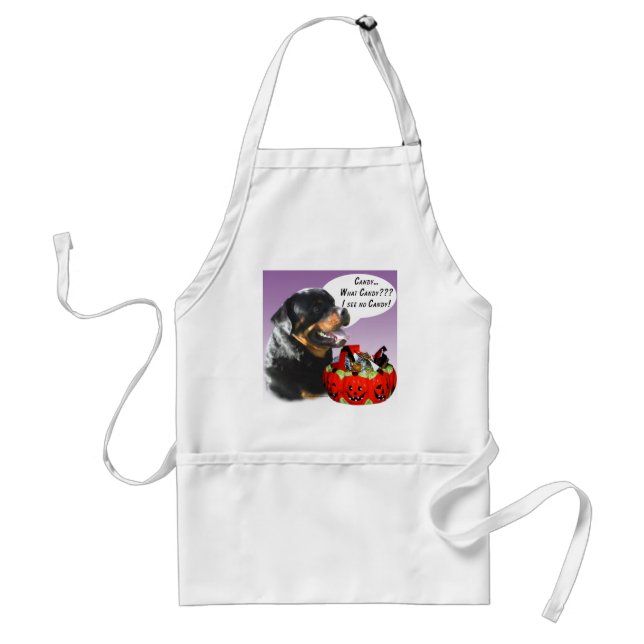 Avental Rottweiler Halloween Candy (Frente)