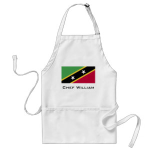 Avental Rua. Bandeira de Kitts e Nevis