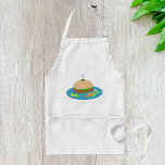 Avental Sanduíche com Veggie Side Comida Divertida<br><div class="desc">Libere o seu cozinheiro interior com o nosso avental vibrante com um gráfico de regador bucal de um sanduíche grande e delicioso, cheio de camadas de ingredientes frescos! Quer você esteja jogando hambúrgueres em um churrasco de verão ou chutando uma refeição gourmet em sua cozinha, este avental não só protege...</div>