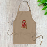 Avental Santa Claus Relaxing Apron<br><div class="desc">Introducing our whimsical and heartwarming Santa Claus graphic, capturing the jolly old man in a moment of relaxation during his busy holiday season. This delightful design showcases Santa Claus, the symbol of joy and giving, taking a well-deserved break in a lounge chair and sipping on his favorite drink. With impeccable...</div>