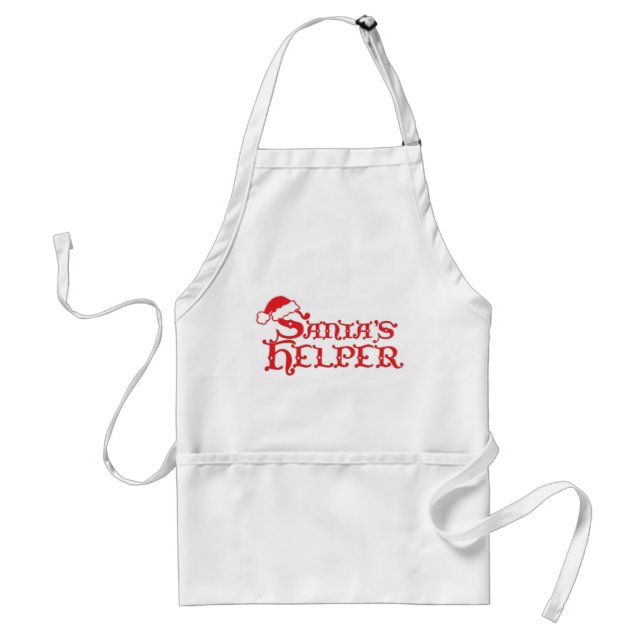 Avental Santa helper Christmas cooking graphic cooks apron (Frente)