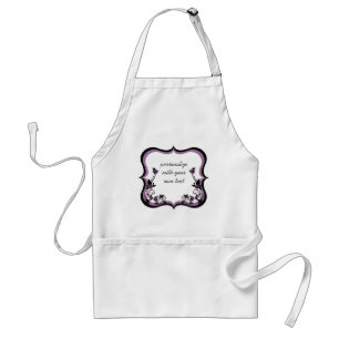 Avental Sassy Floral Frame Apron, Roxo