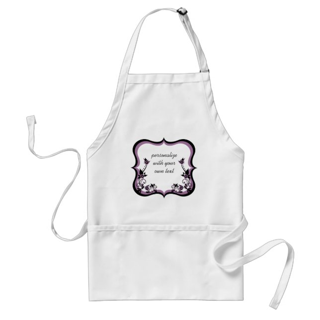 Avental Sassy Floral Frame Apron, Roxo (Frente)
