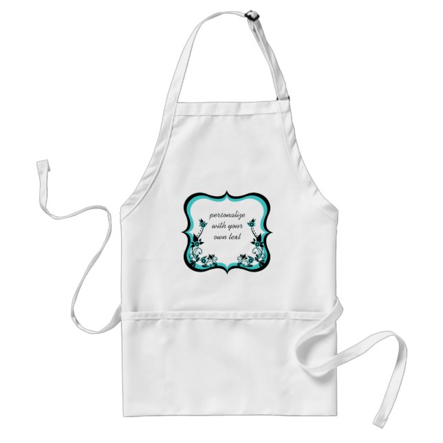 Avental Sassy Floral Frame Apron, Turquoise (Frente)
