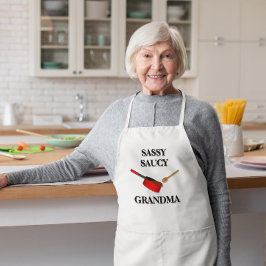 Avental Sassy Saucy Chef Personalizado Sauce Pan Apron