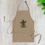 Avental Scarecrow Apron<br><div class="desc">Não se assuste é só um espantalho. Eles são projetados para assustar os pássaros. Este espantalho tem uma parte superior laranja ligada e parece estar vestindo um balde em sua cabeça. Os braços estão esticados e estão em algum relva verde. Este design de espantalho parece excelente neste avental. Perfeito para...</div>